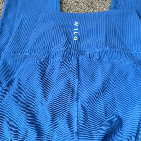 Willo The Label Blue Ribbed Leggings Medium Activewear - Picture 4 of 4